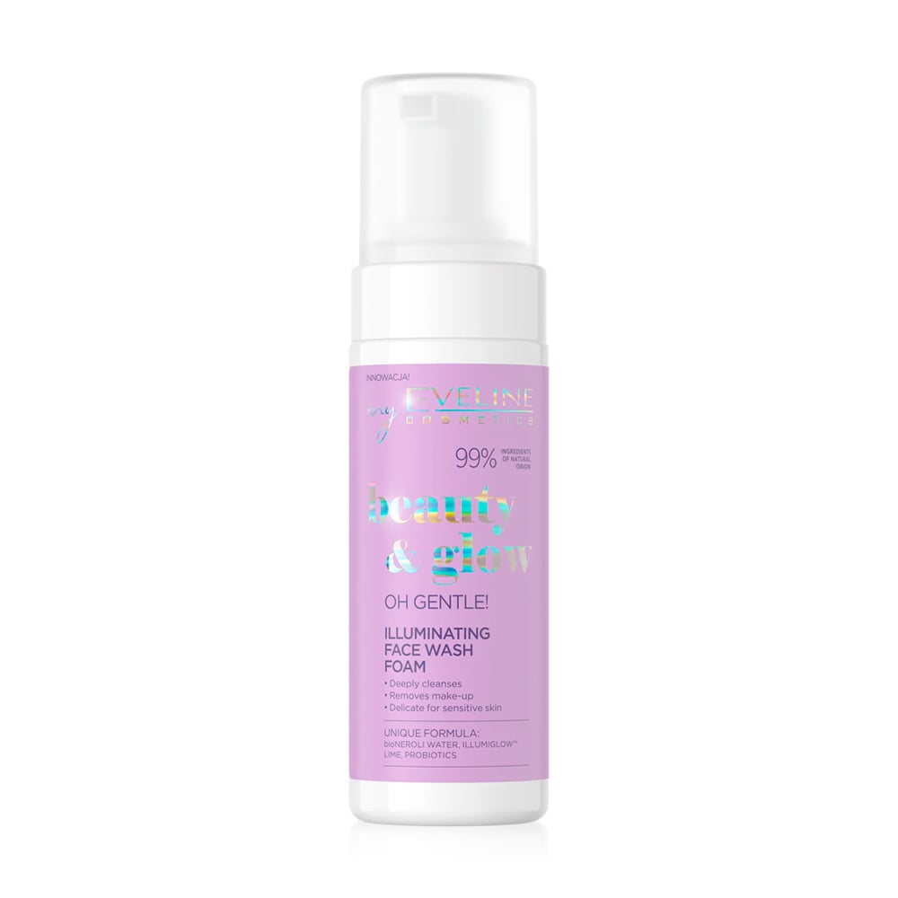 Уцінка! Пінка для вмивання Eveline Cosmetics Beauty &amp; Glow Oh Gentle! Illuminating Face Cleansing Foam з ефектом сяйва, 150 мл