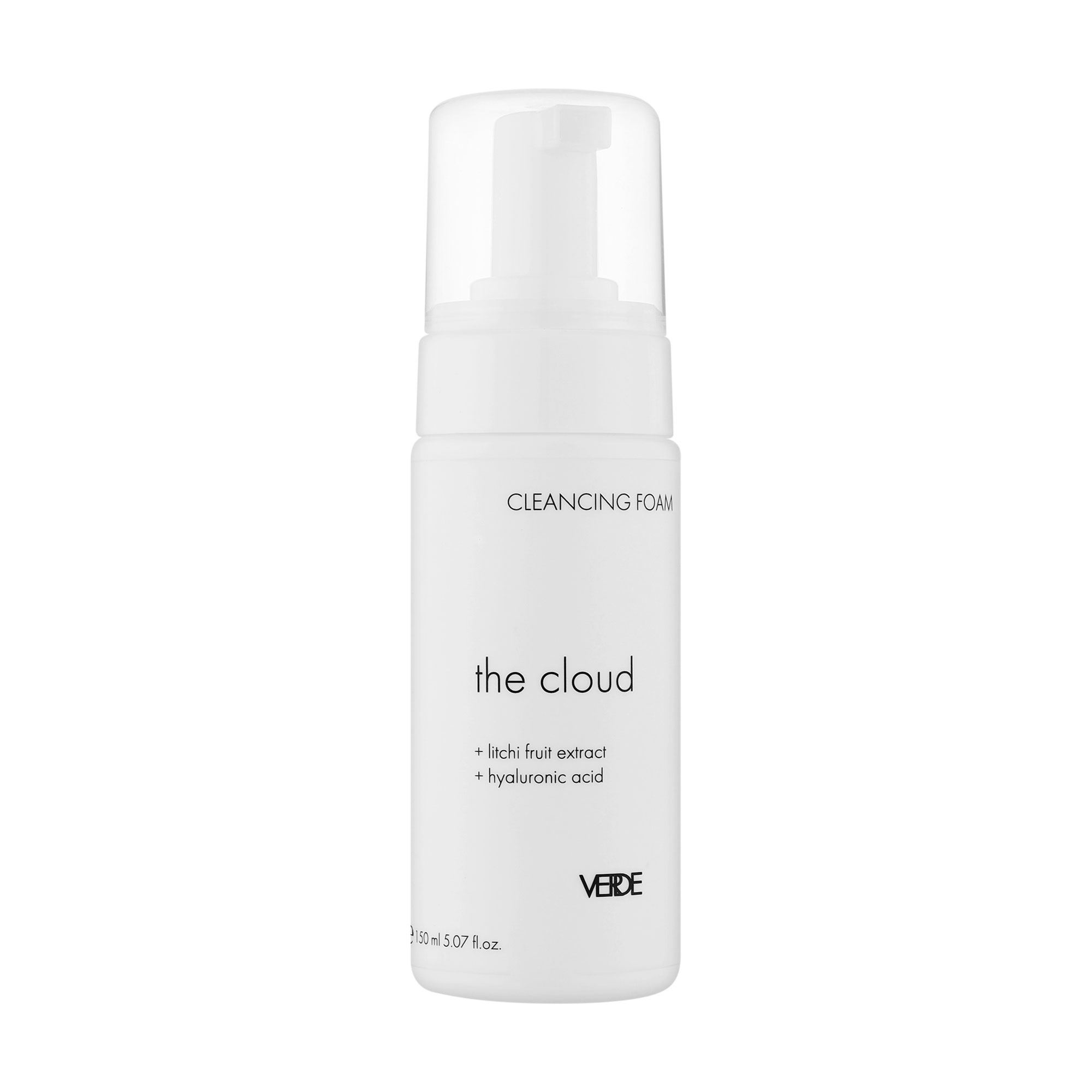 Уцінка! Пінка для вмивання Verde The Cloud Cleancing Foam з гіалуроновою кислотою та екстрактом лічі, 150 мл